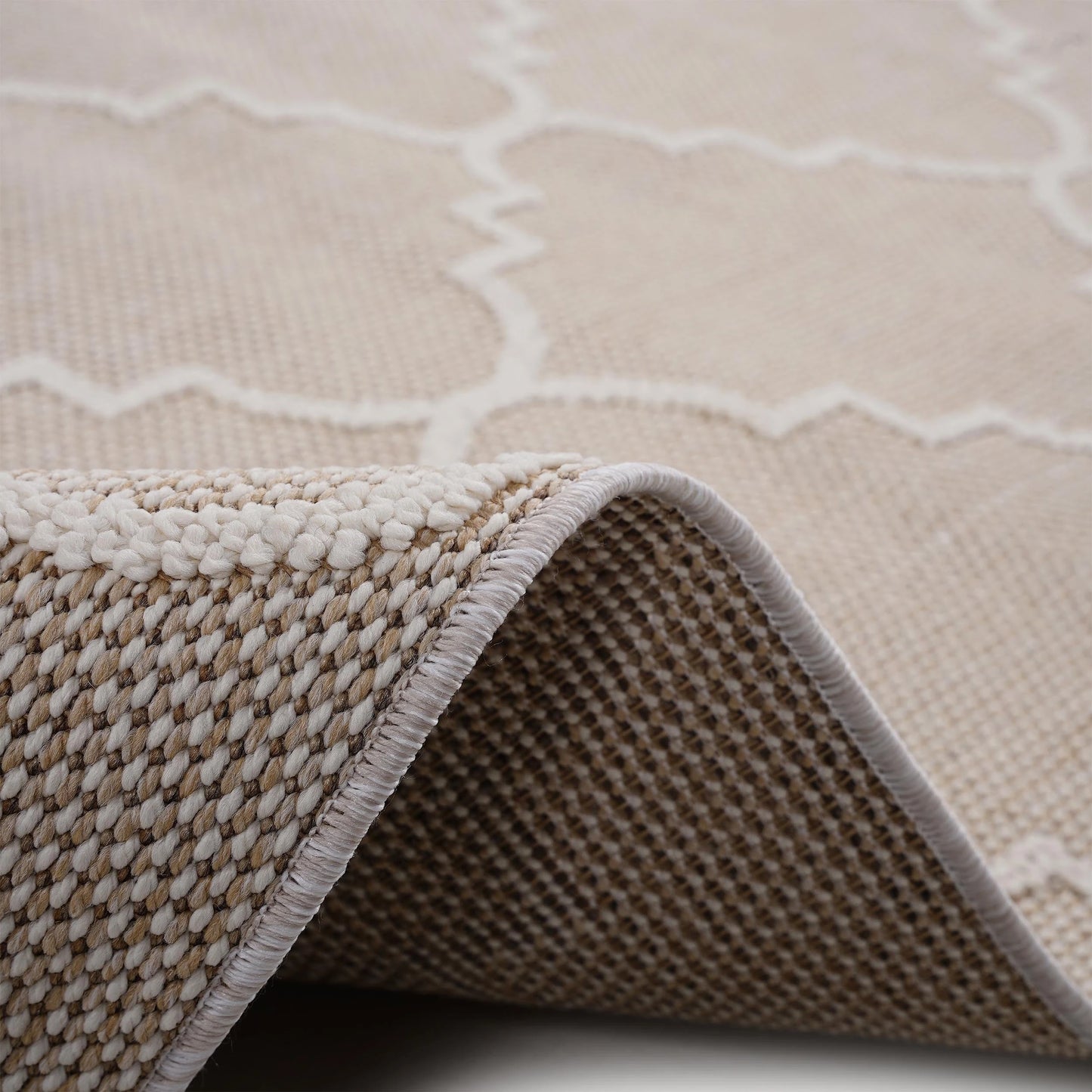 Loom & Luxe Ivory & Trellis Indoor/Outdoor Area Rug