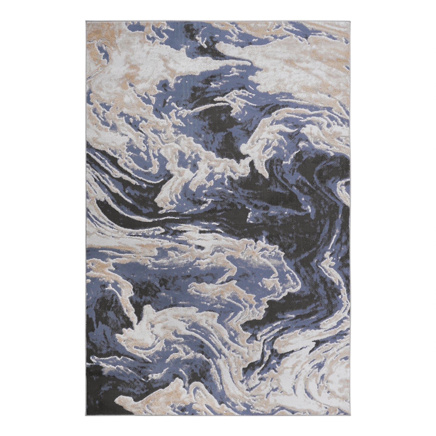 Loom & Luxe L.Blue & Abstract Area Rug