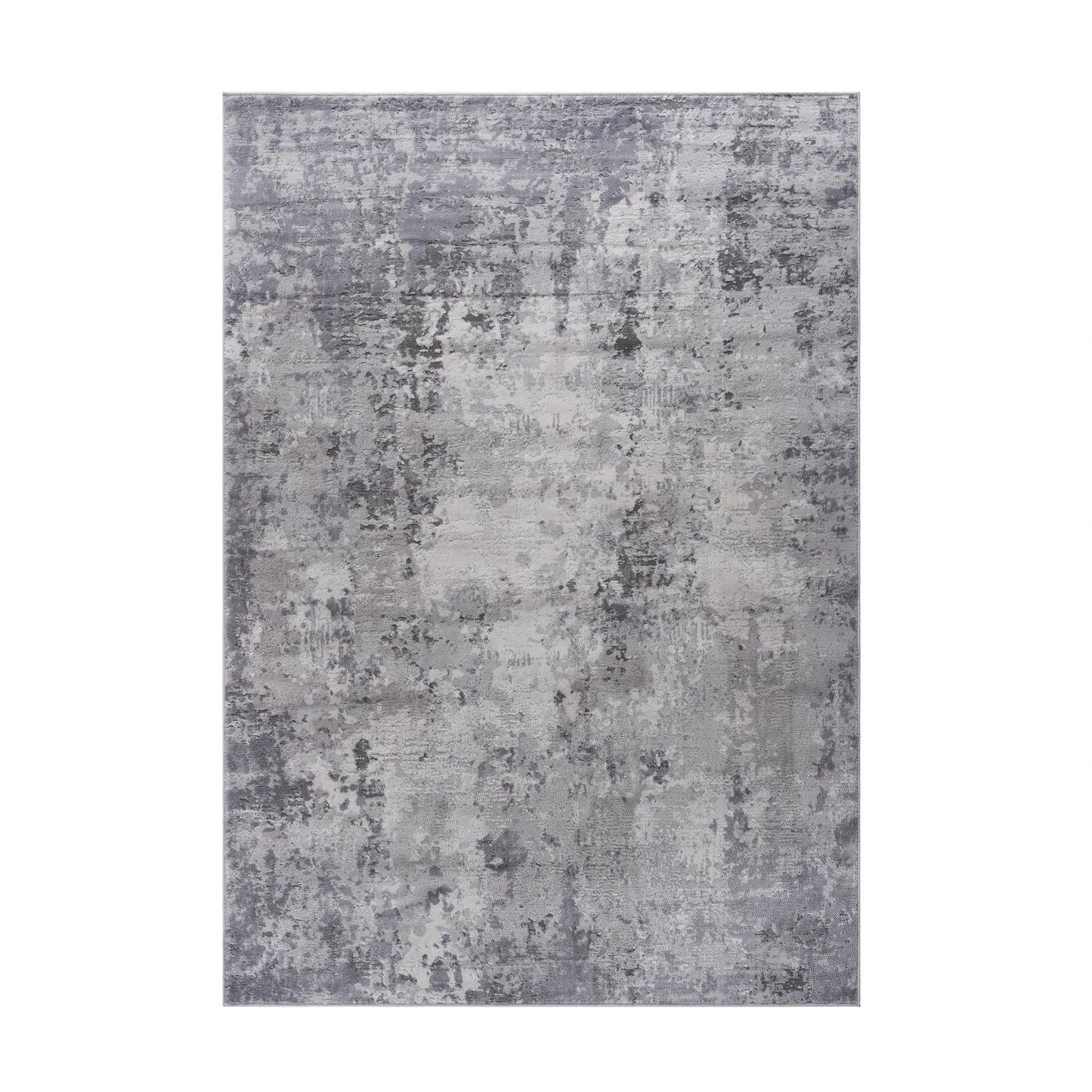 Loom & Luxe Light Grey & Abstract Area Rug
