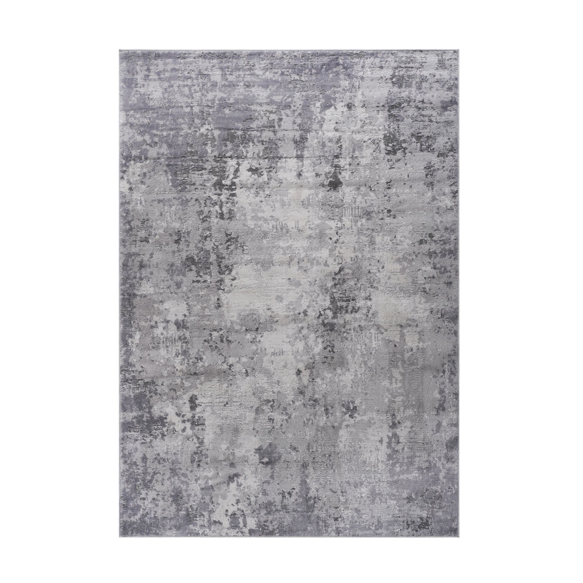 Loom & Luxe Light Grey & Abstract Area Rug