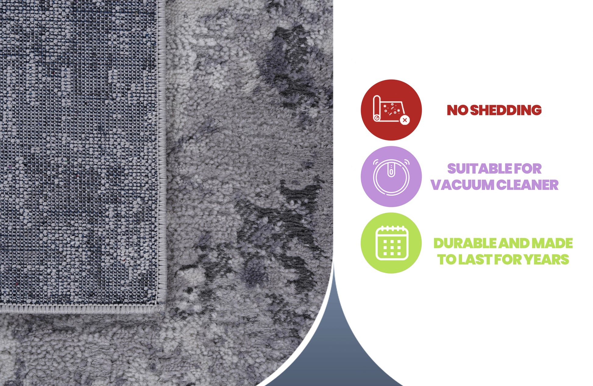 Loom & Luxe Light Grey & Abstract Area Rug