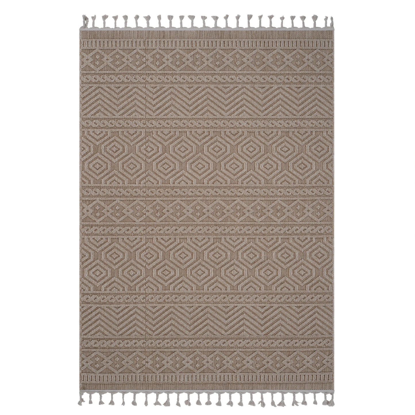 Loom & Luxe Mocha & Geometric Indoor/Outdoor Area Rug