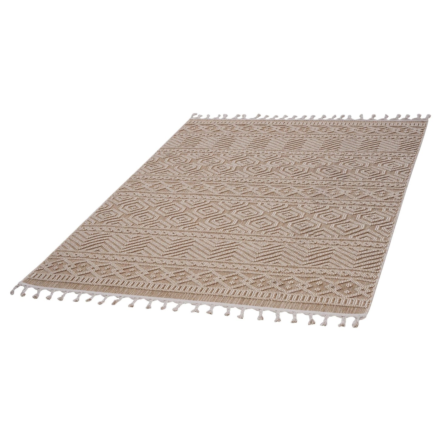 Loom & Luxe Mocha & Geometric Indoor/Outdoor Area Rug