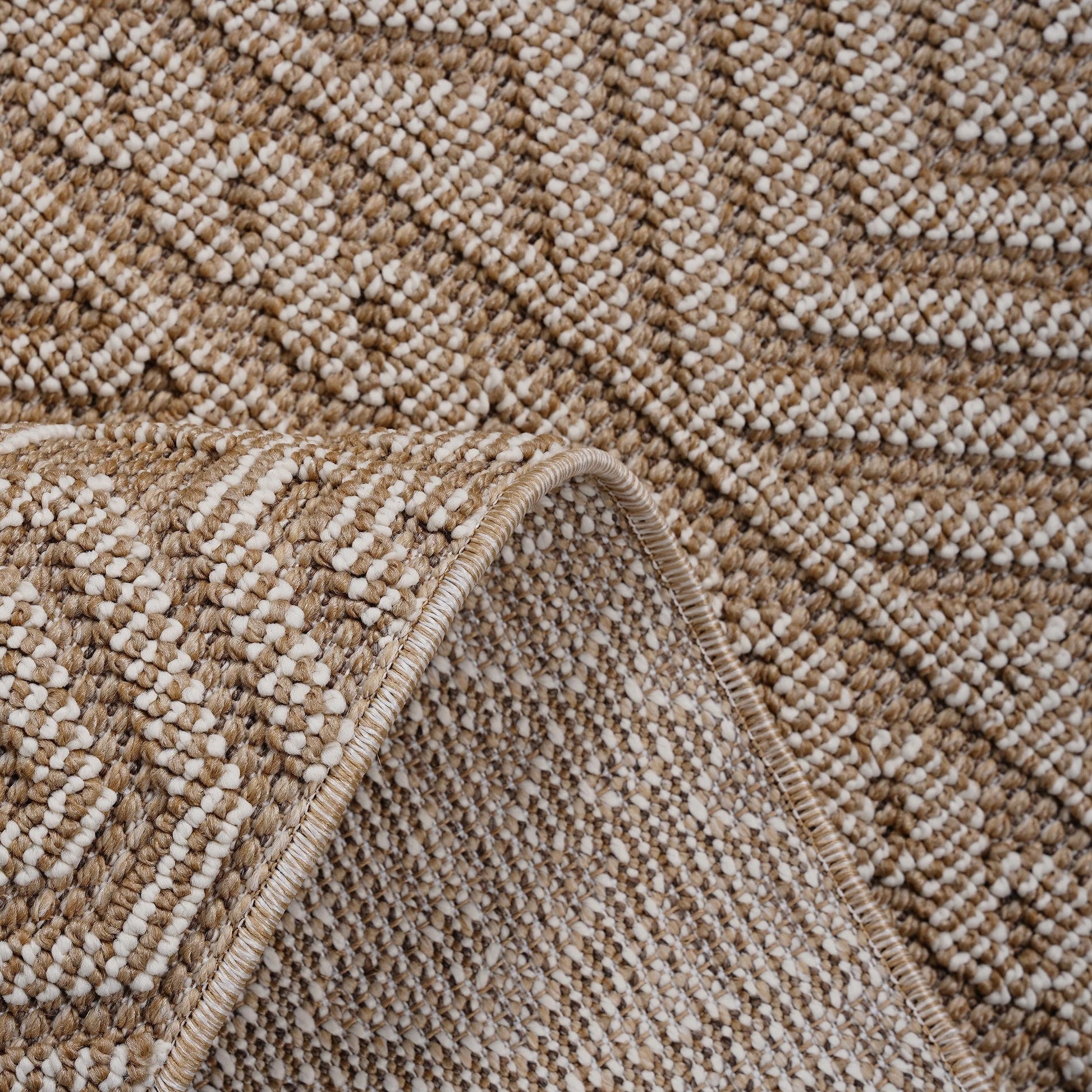 Loom & Luxe Mocha & Geometric Indoor/Outdoor Area Rug