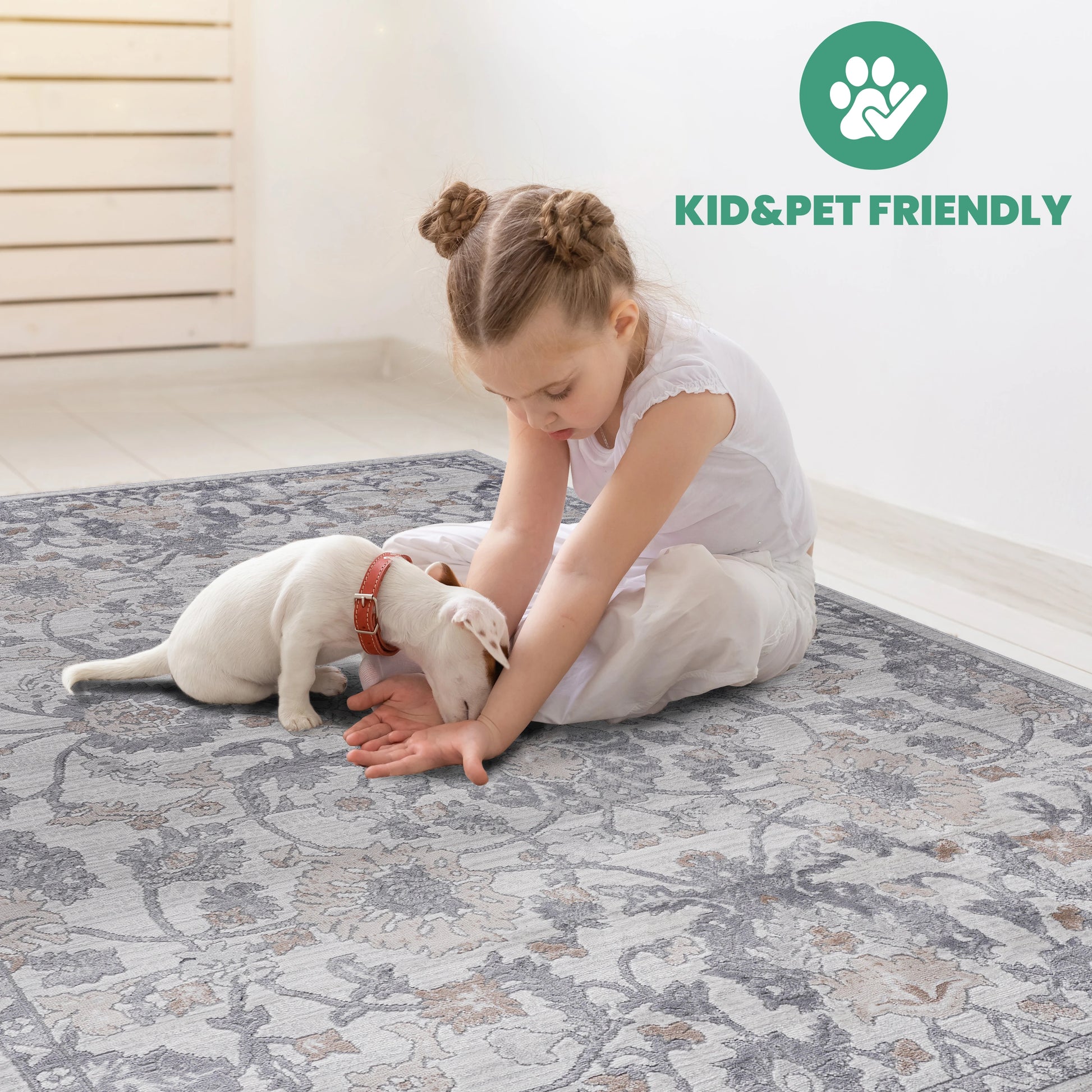 Loom & Luxe Sand & Ivory & Oriental Area Rug