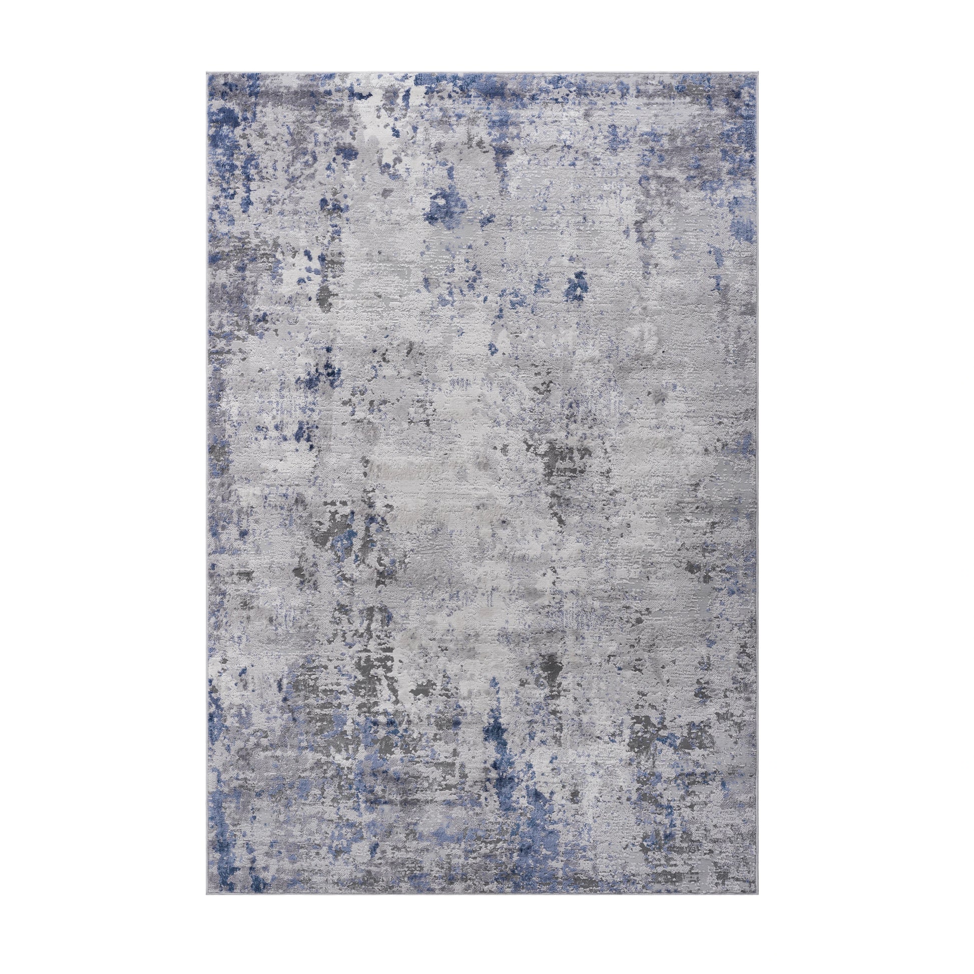 Loom & Luxe Silver & Blue & Abstract Area Rug