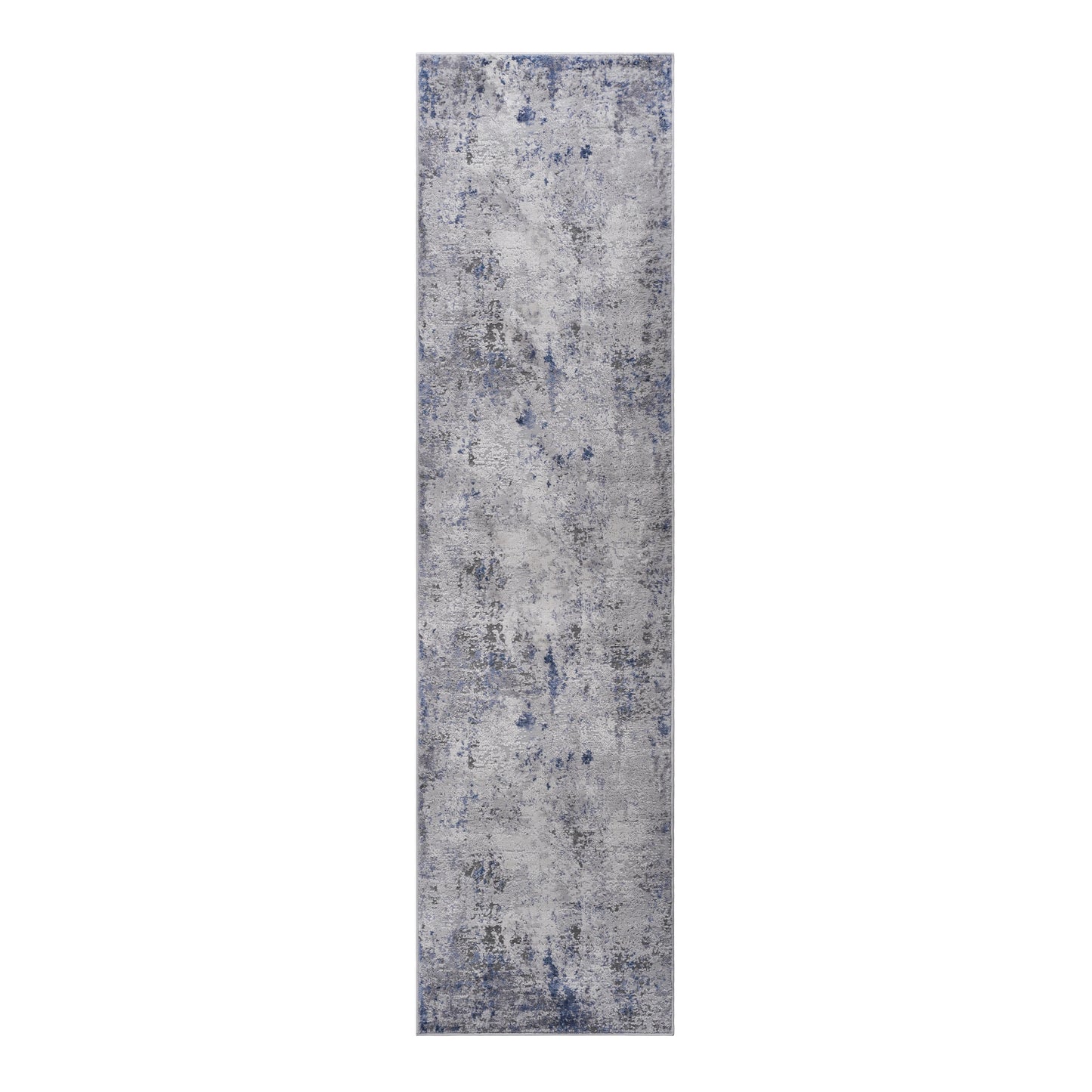 Loom & Luxe Silver & Blue & Abstract Area Rug
