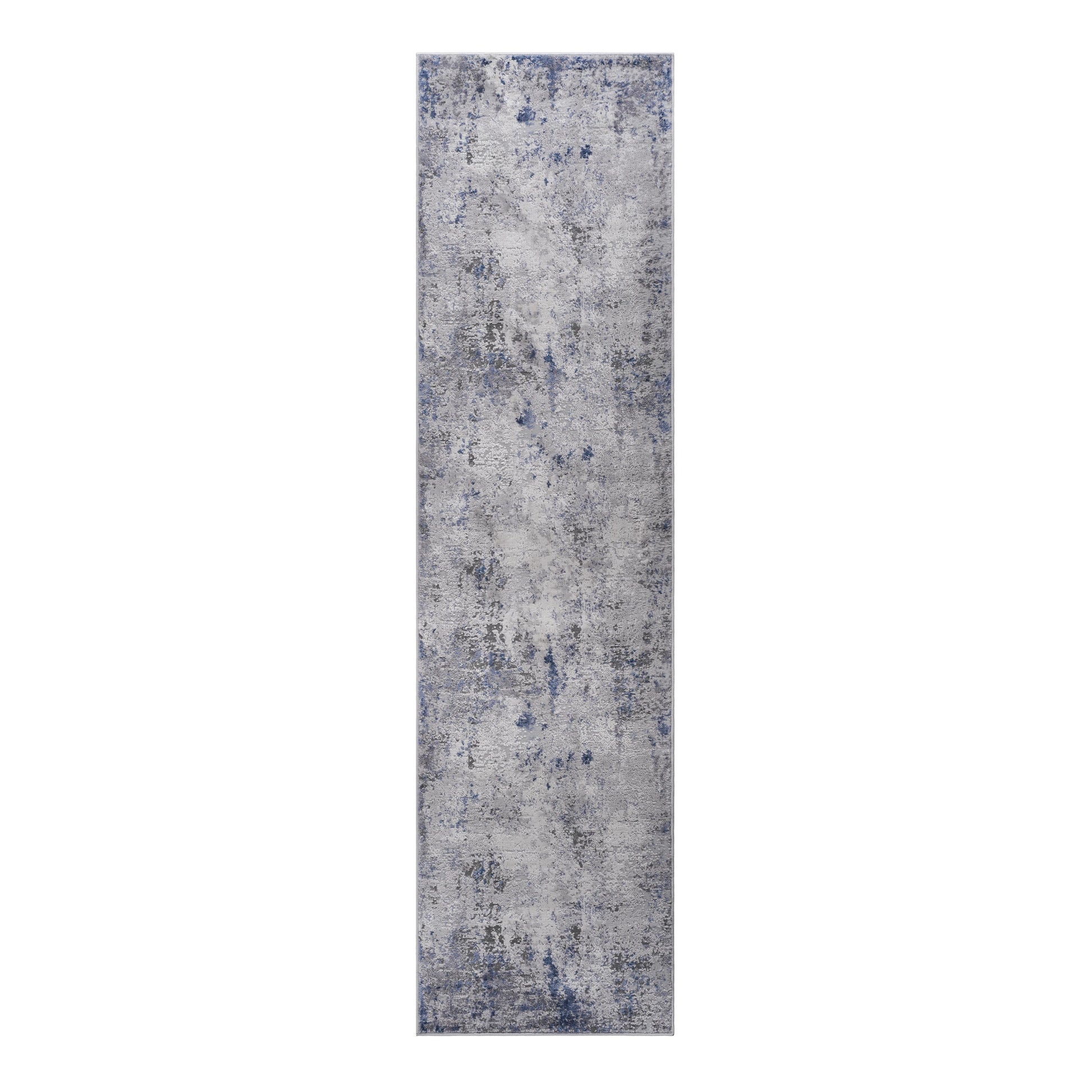 Loom & Luxe Silver & Blue & Abstract Area Rug