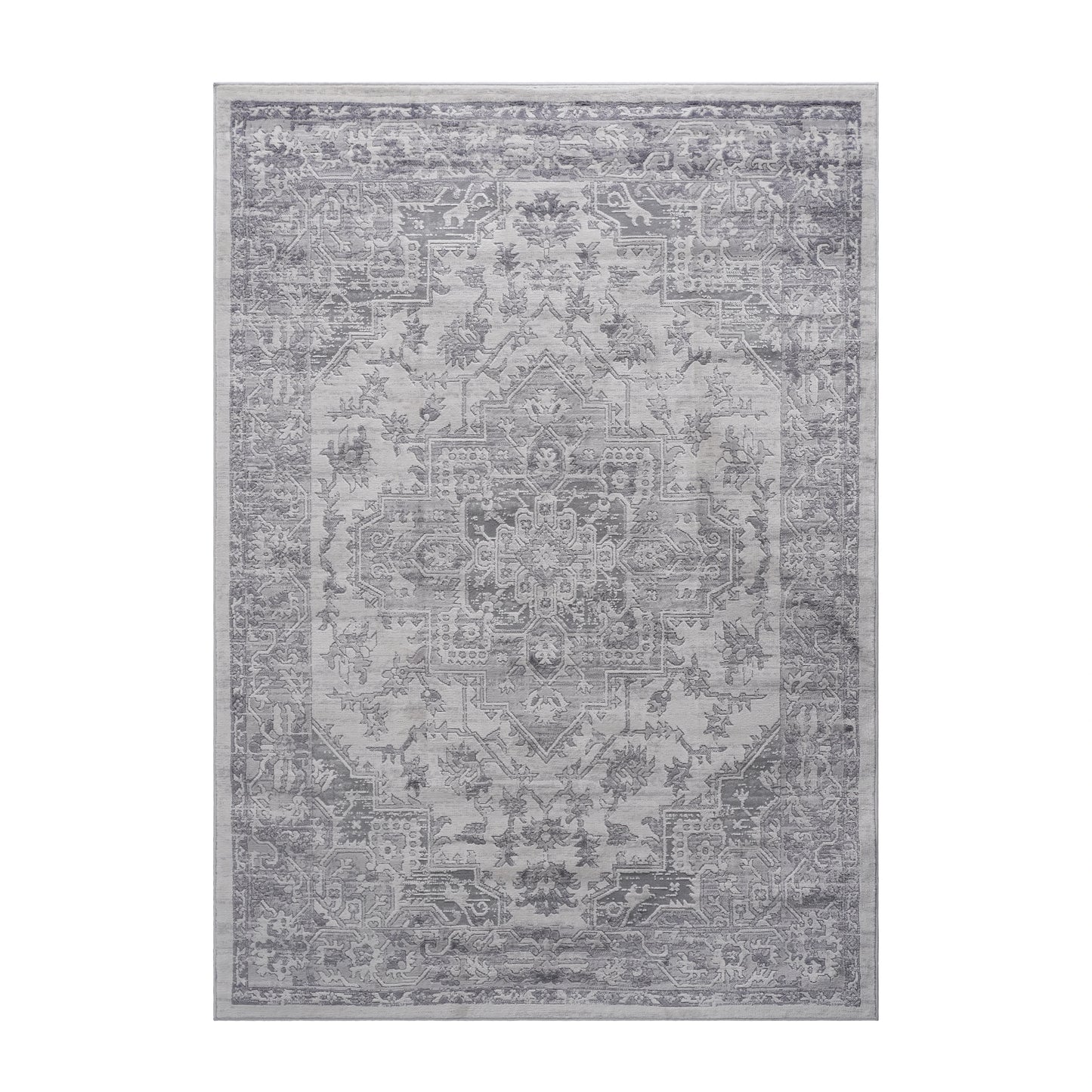 Loom & Luxe Silver & Oriental Area Rug