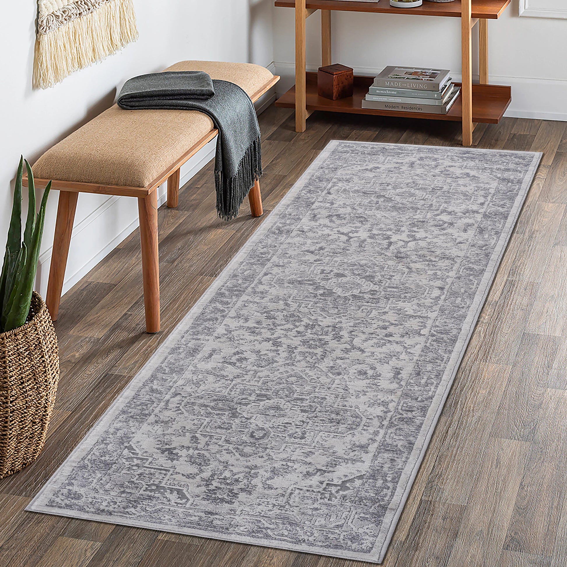 Loom & Luxe Silver & Oriental Area Rug