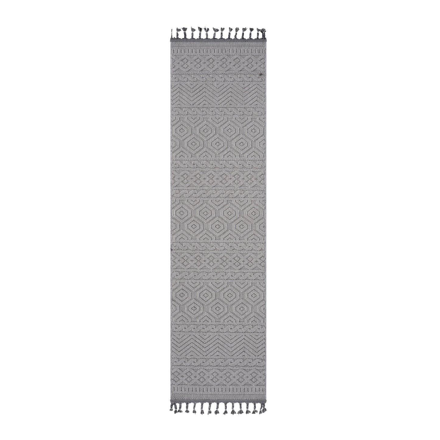 Loom & Luxe White & Geometric Indoor/Outdoor Area Rug