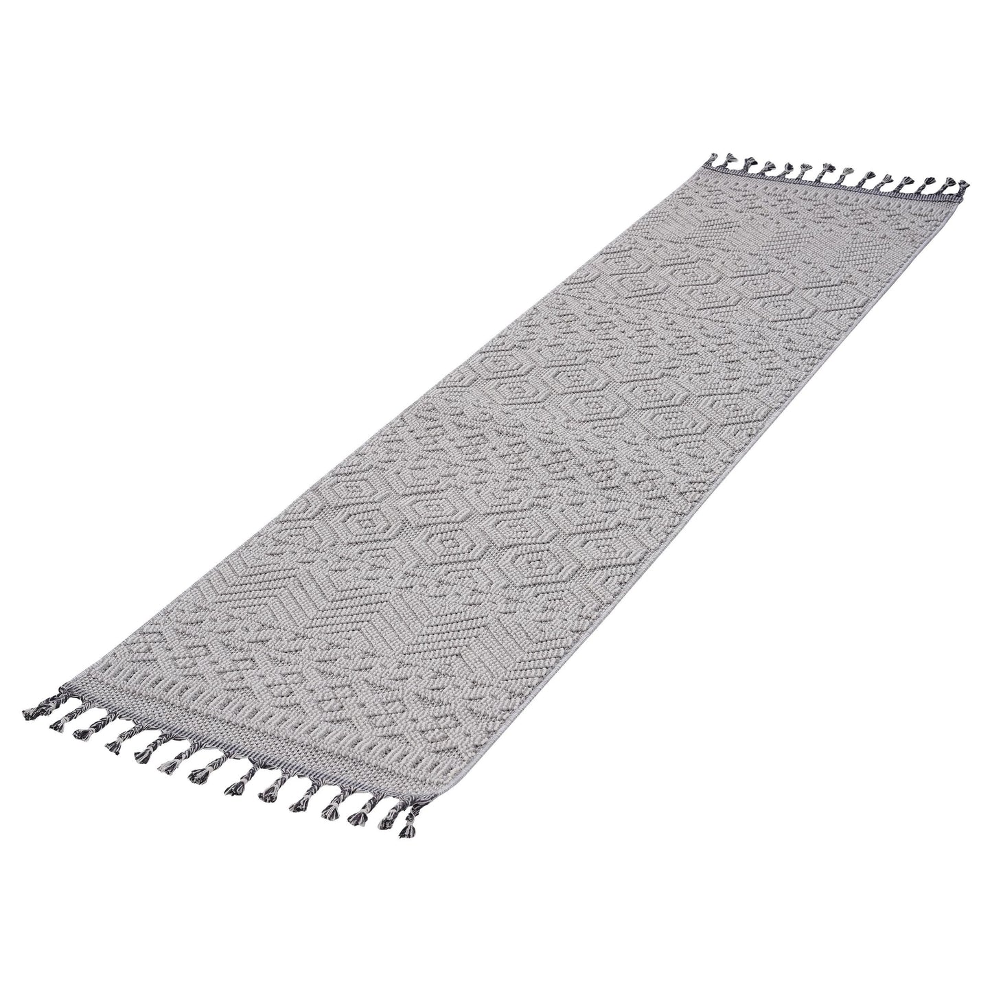 Loom & Luxe White & Geometric Indoor/Outdoor Area Rug