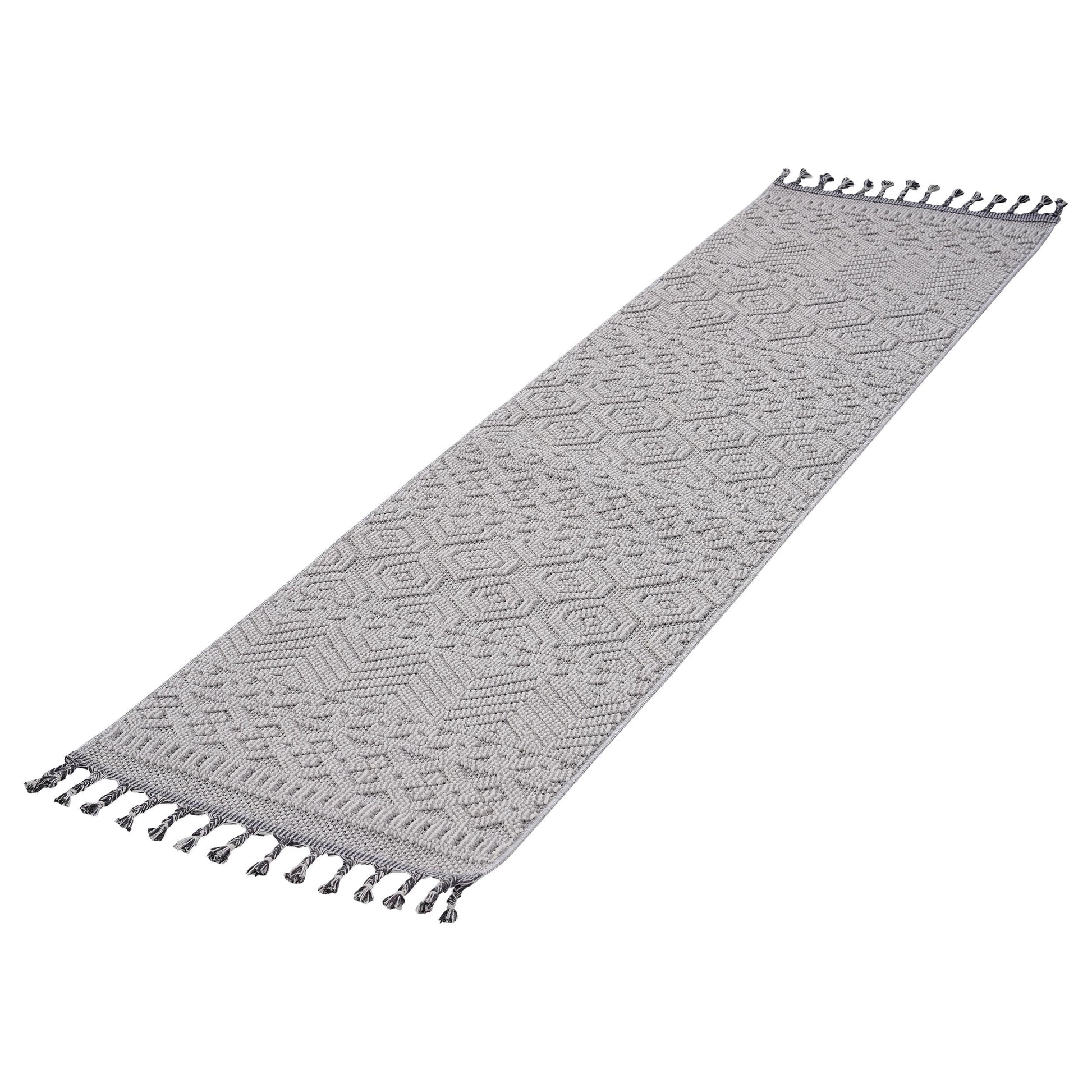 Loom & Luxe White & Geometric Indoor/Outdoor Area Rug