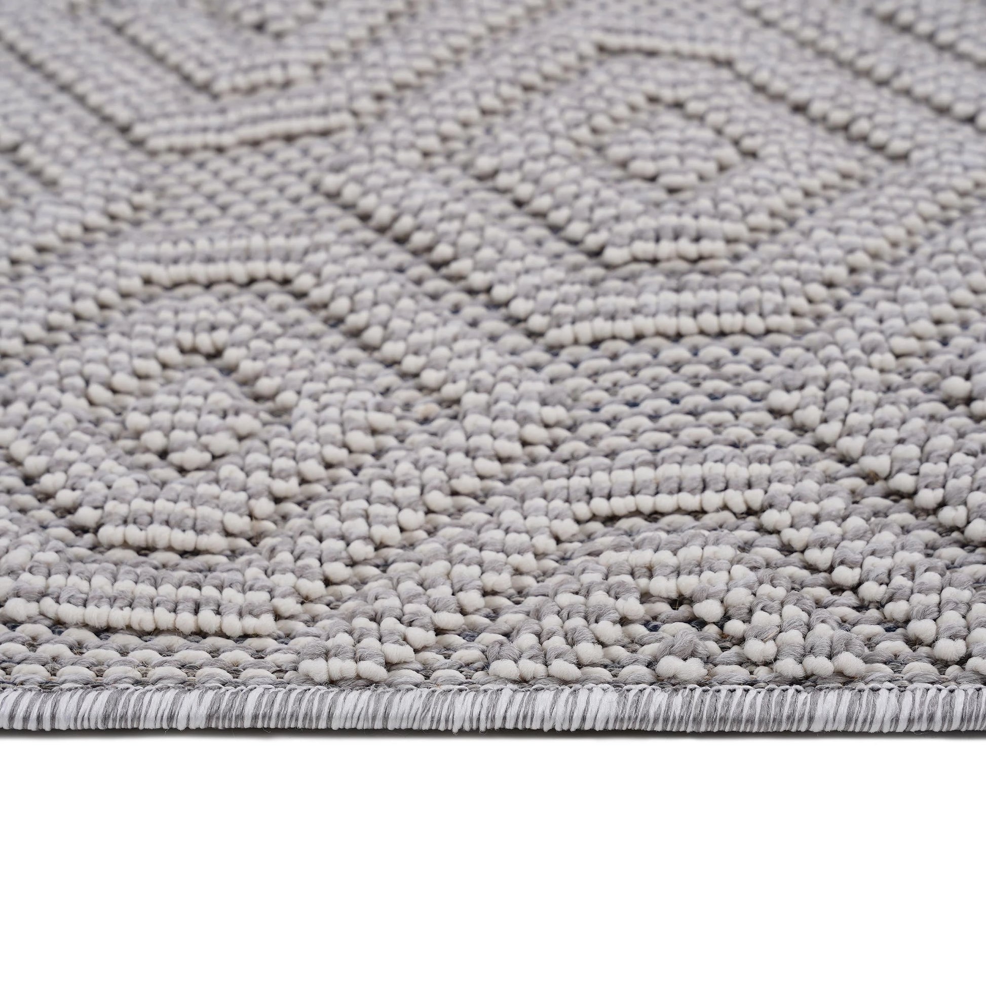 Loom & Luxe White & Geometric Indoor/Outdoor Area Rug