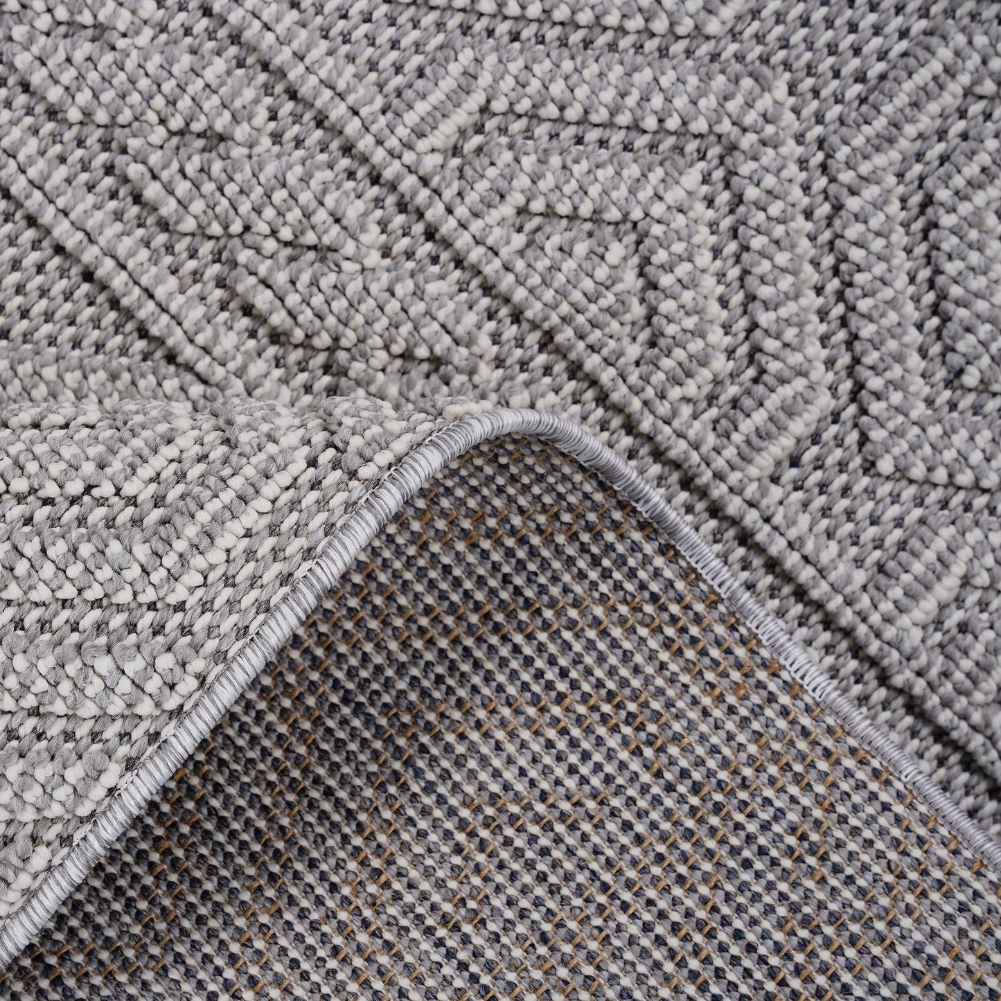 Loom & Luxe White & Geometric Indoor/Outdoor Area Rug