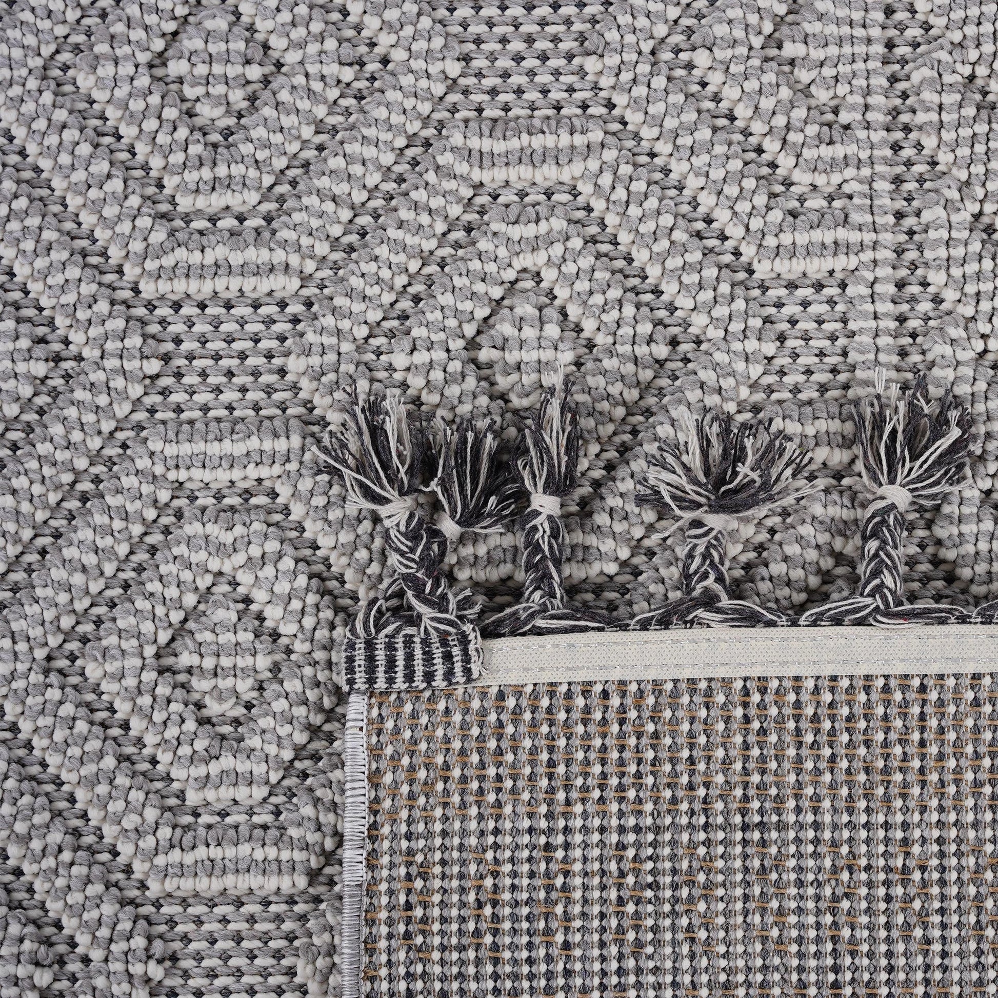 Loom & Luxe White & Geometric Indoor/Outdoor Area Rug