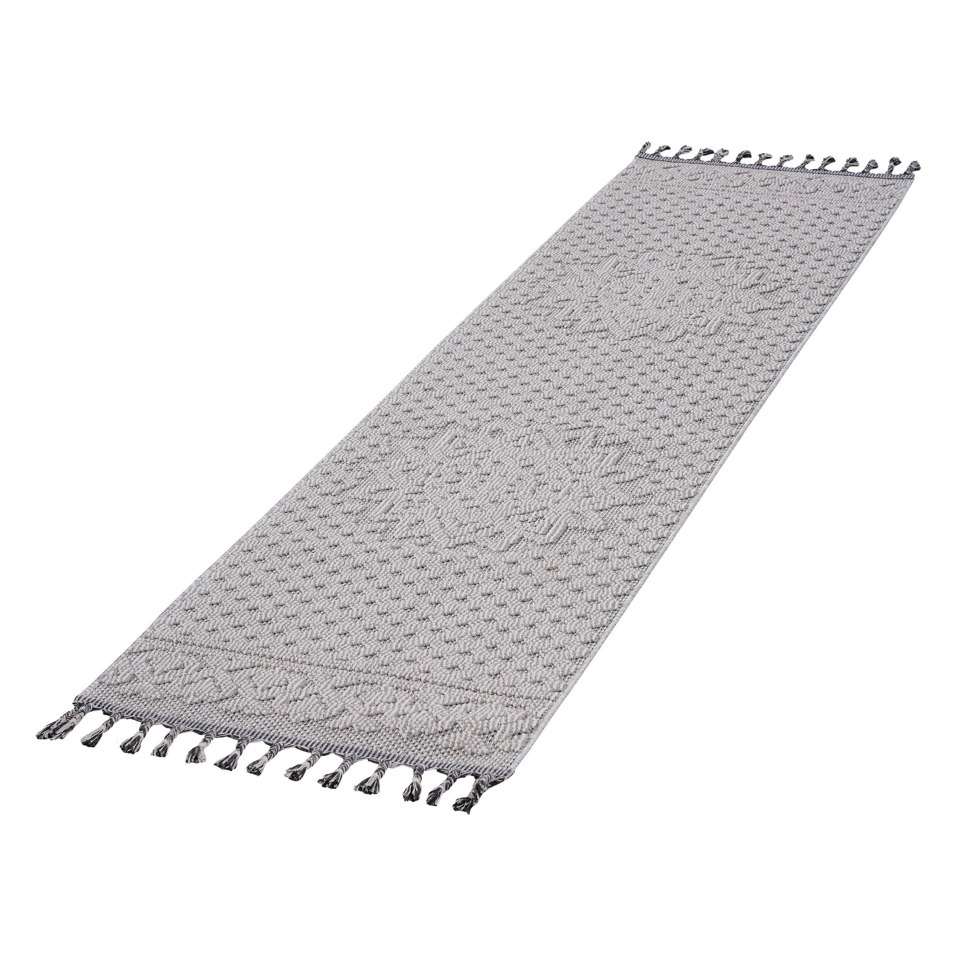 Loom & Luxe White & Ivory & Medallion Indoor/Outdoor Area Rug