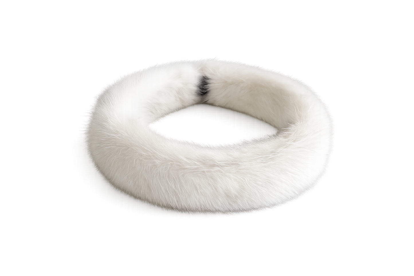 Ivory mink fur circular collar scarf product view