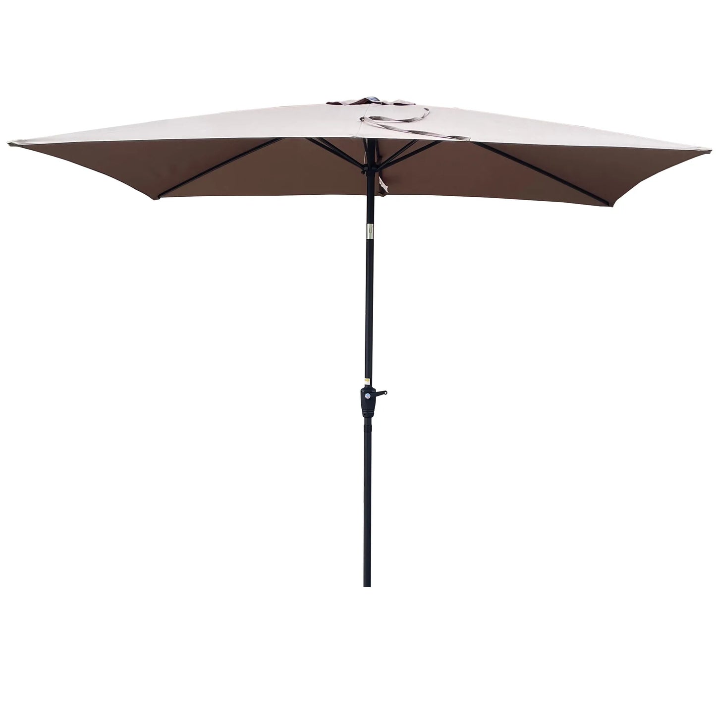 6 × 9-Foot Tilting Patio Umbrella with Crank – Mushroom – view 7