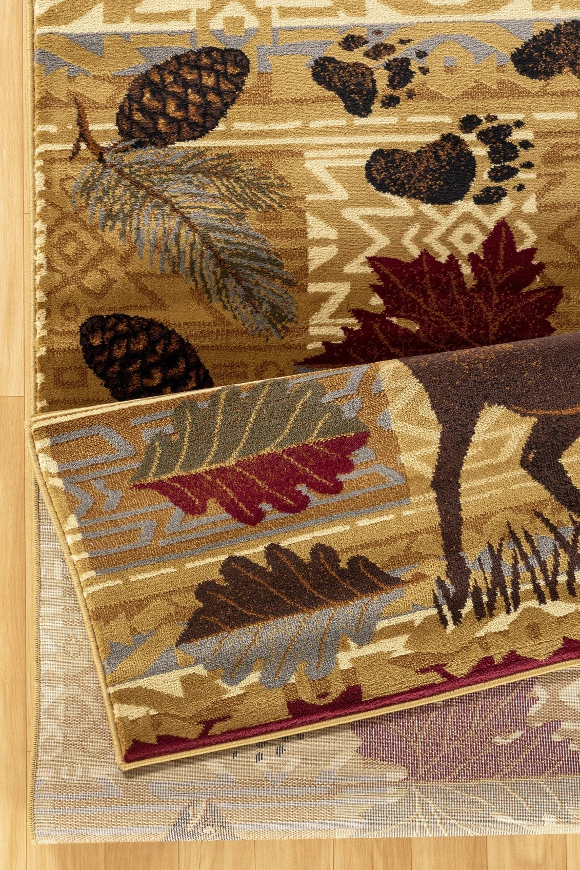 Nature's Nest Beige Lodge Area Rug — CBL3002