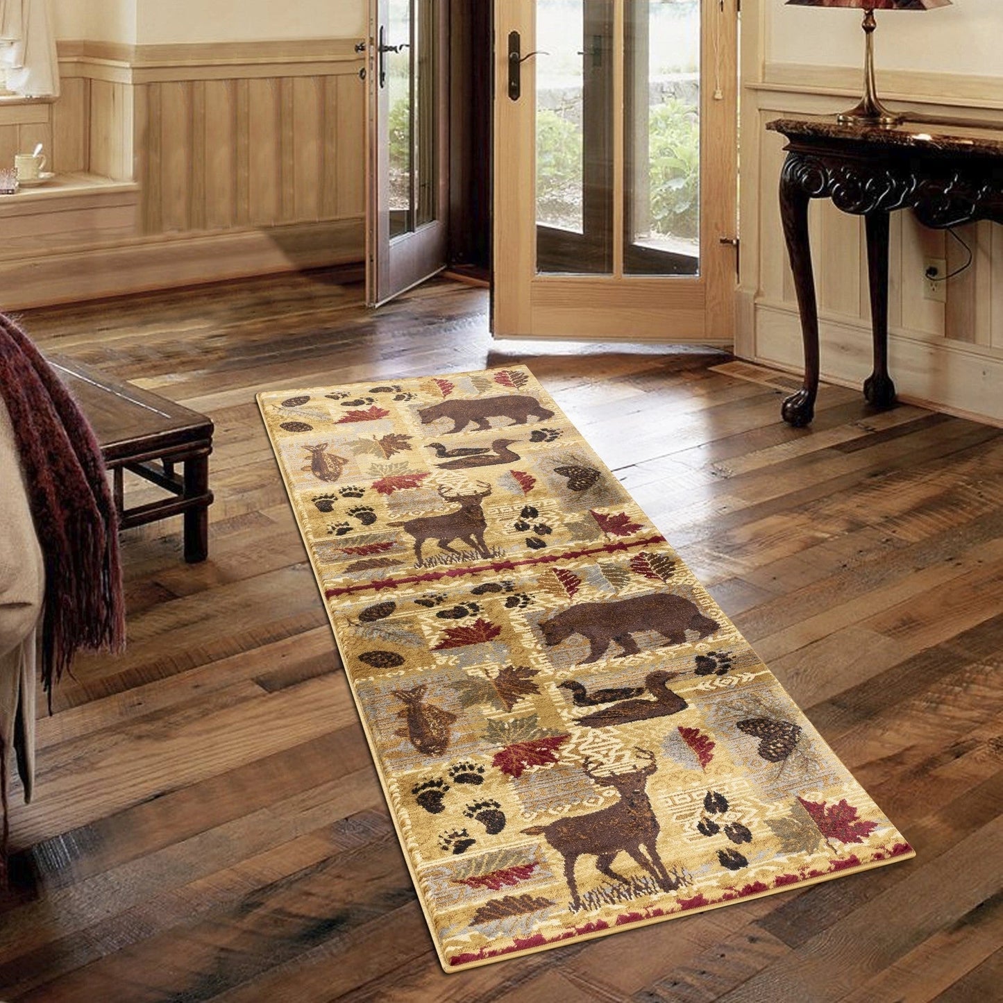 Nature's Nest Beige Lodge Area Rug — CBL3002