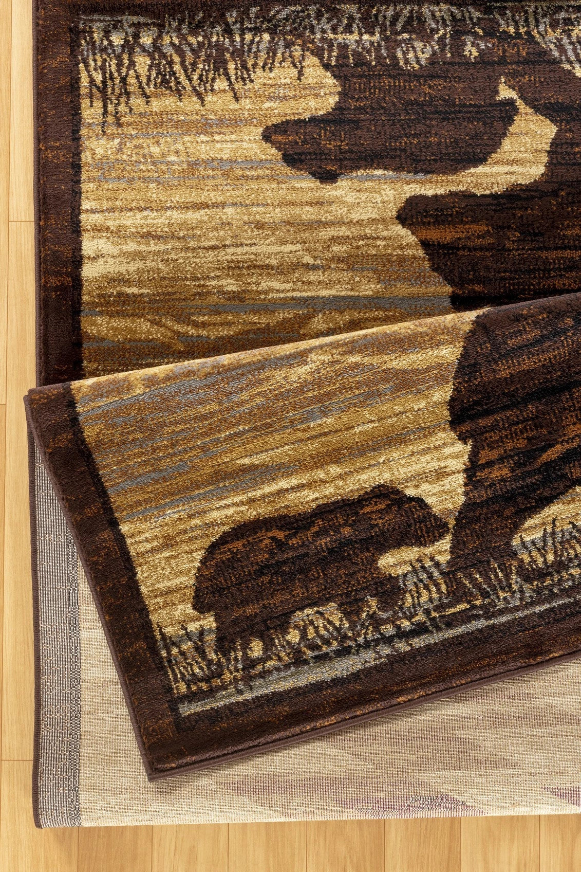 Nature's Nest Beige Lodge Area Rug — CBL3006