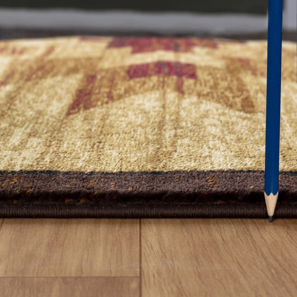 Nature's Nest Beige Lodge Area Rug — CBL3006