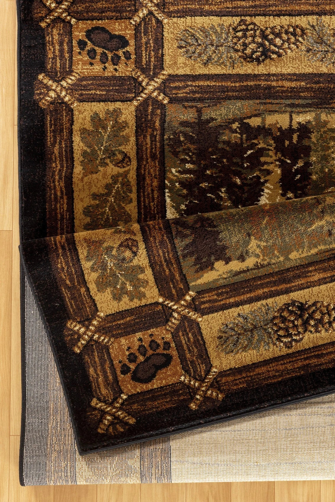 Nature's Nest Black Lodge Area Rug — CBL3009