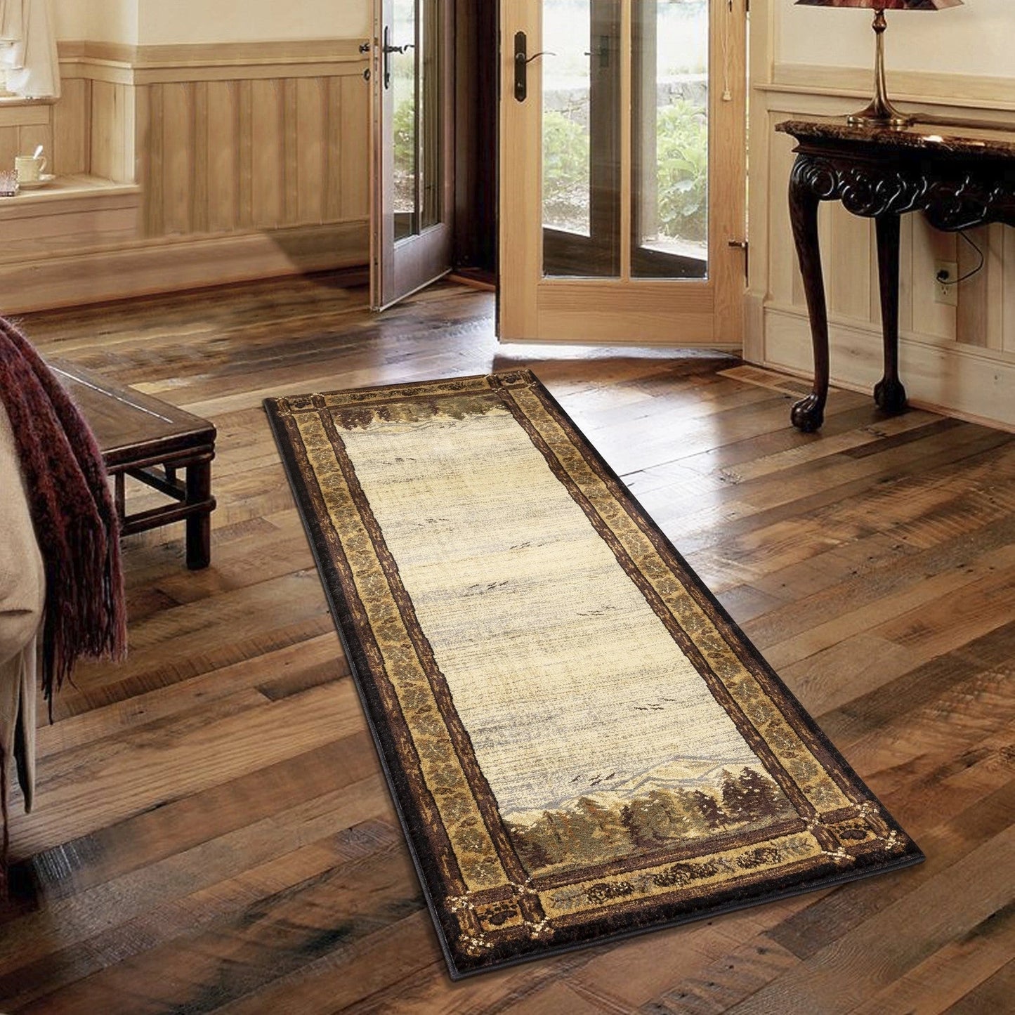 Nature's Nest Black Lodge Area Rug — CBL3009