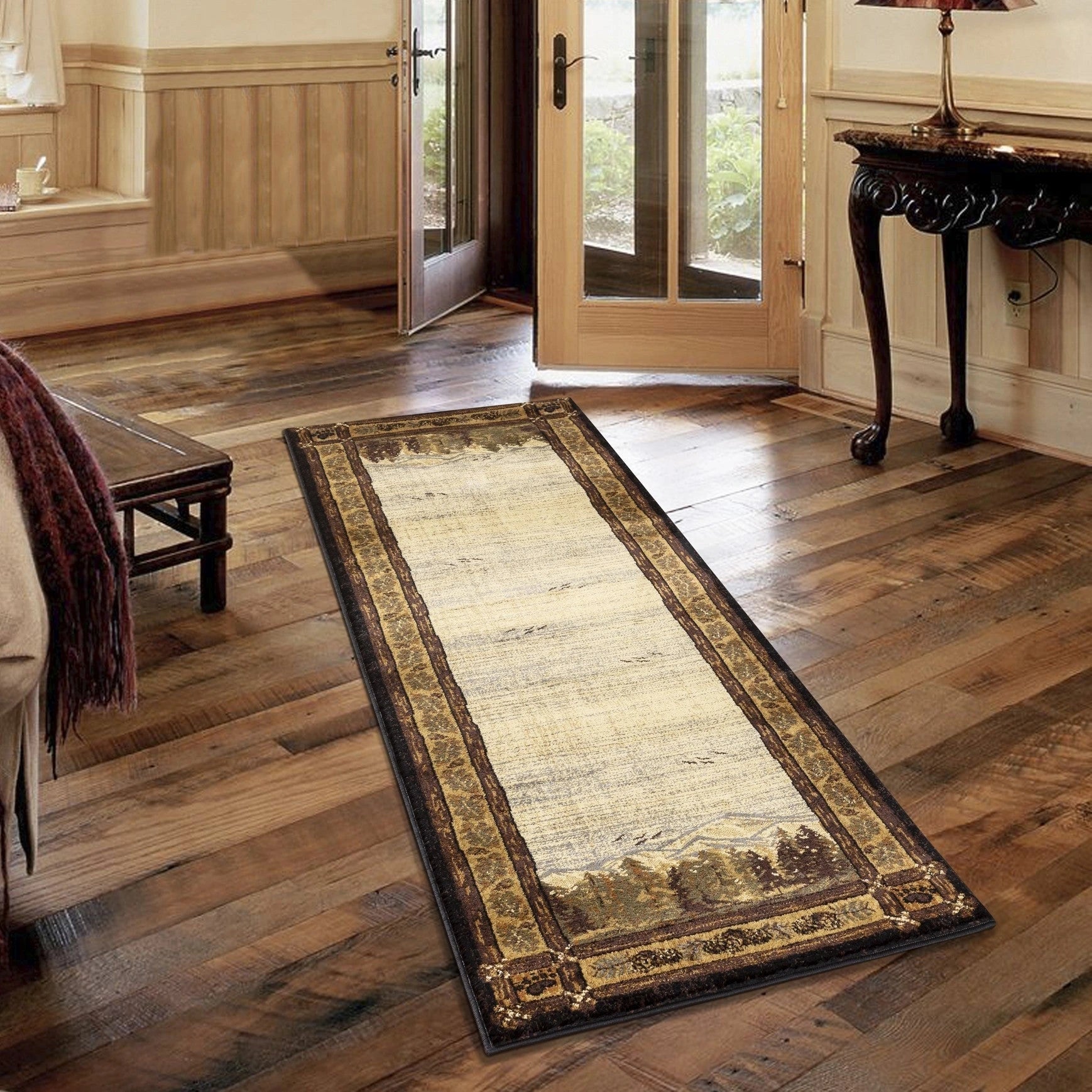 Nature's Nest Black Lodge Area Rug — CBL3009