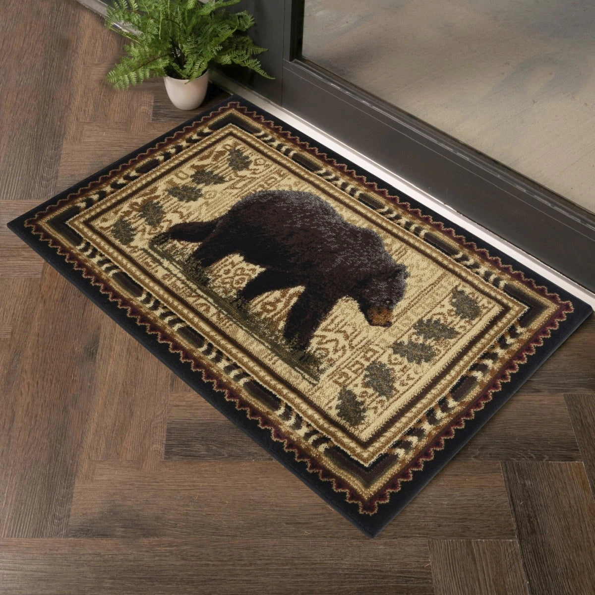 Nature's Nest Black Lodge Area Rug — CBL3010