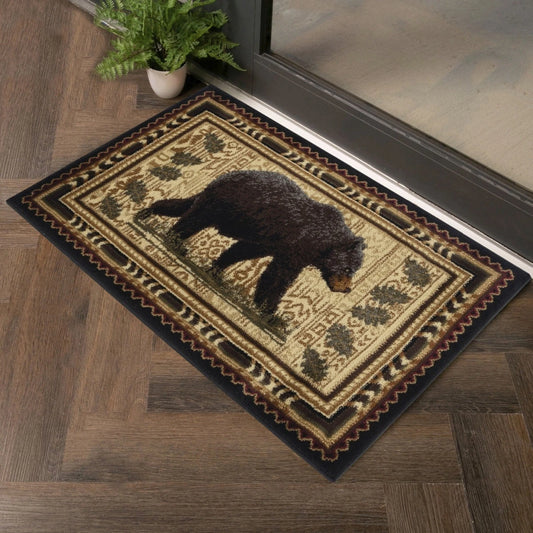 Nature's Nest Black Lodge Area Rug — CBL3010
