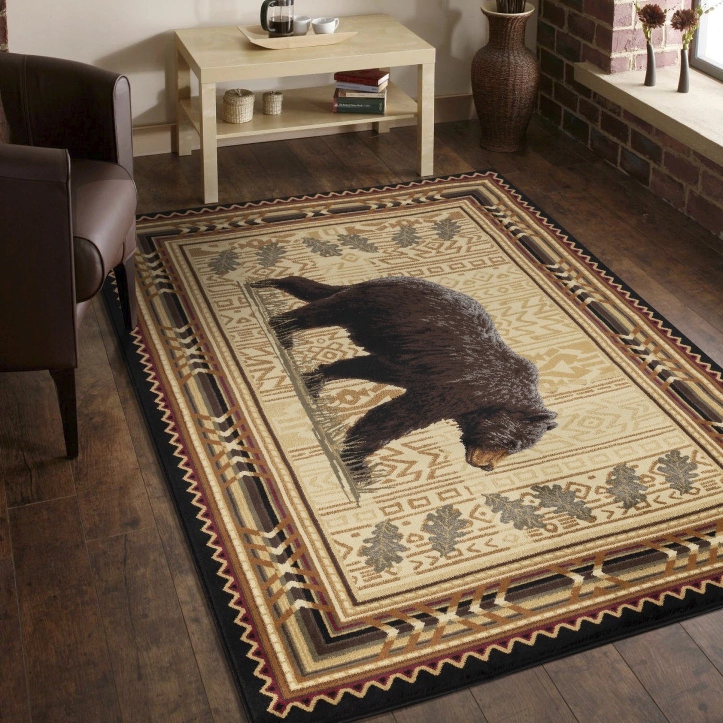 Nature's Nest Black Lodge Area Rug — CBL3010