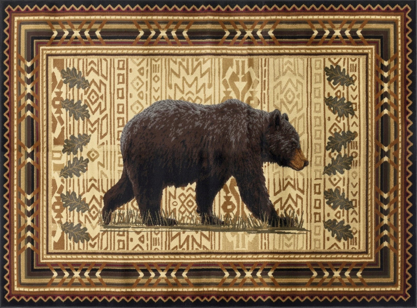 Nature's Nest Black Lodge Area Rug — CBL3010