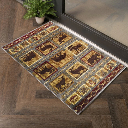 Nature's Nest Blue Lodge Area Rug — CBL3004
