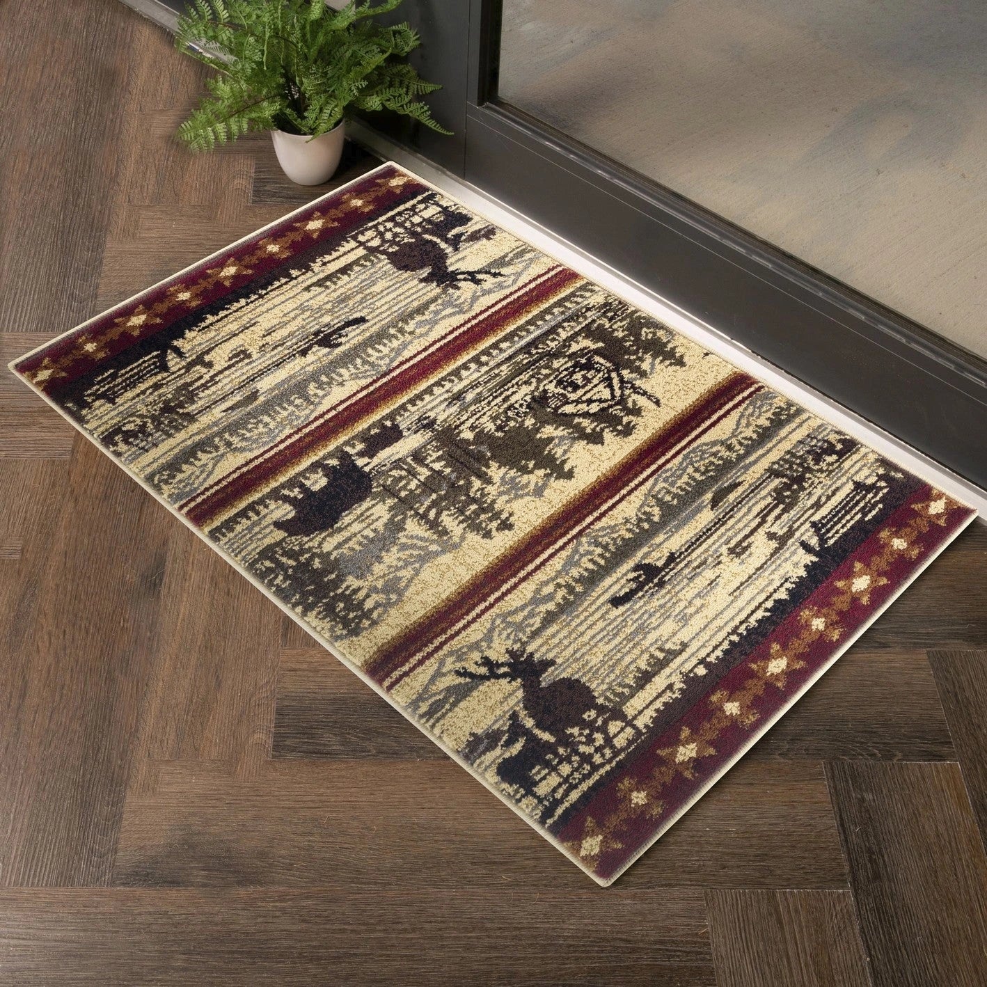 Nature's Nest Cream Lodge Area Rug — CBL3005