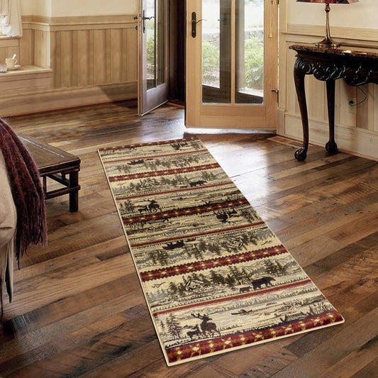 Nature's Nest Cream Lodge Area Rug — CBL3005
