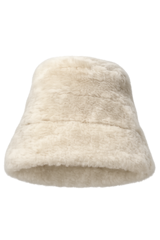 Off-White genuine leather rounded-crown short-brim bucket hat