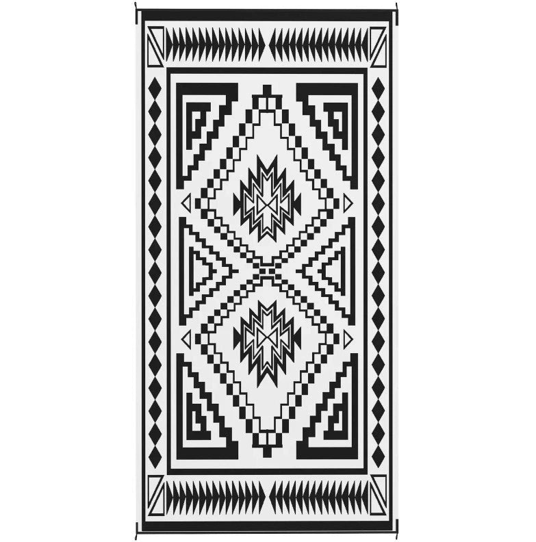 Outdoor Rug,Reversible Outdoor Rug, Waterproof Plastic Straw with Carry Bag