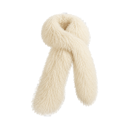 Capricornus Living Khaki genuine curly lamb fur long scarf on transparent background