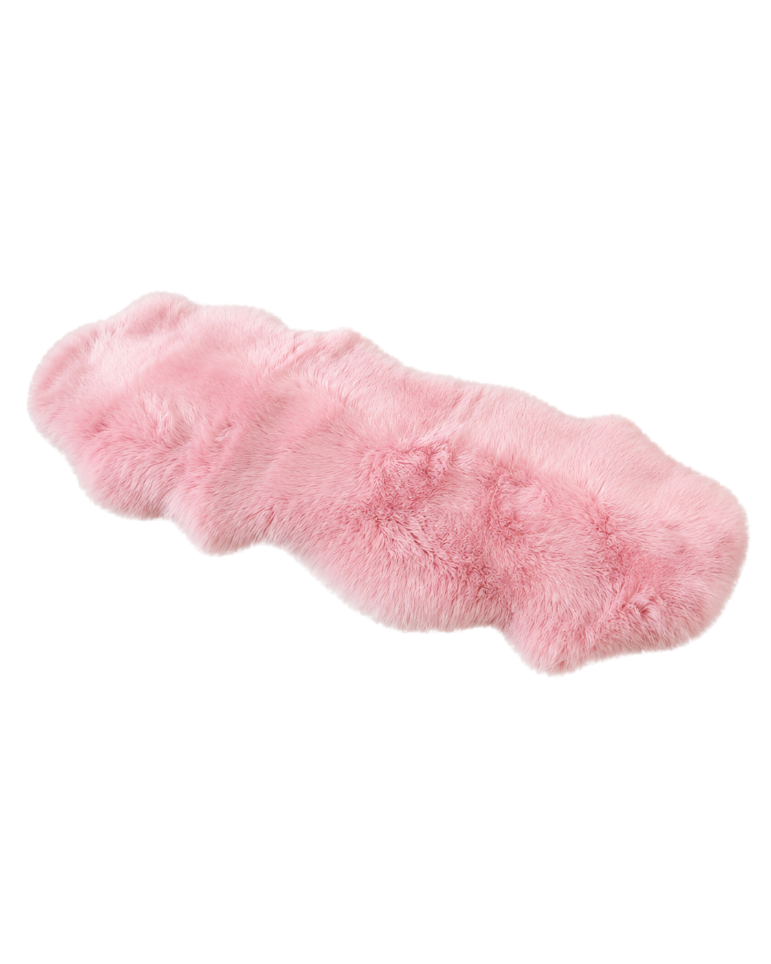 Capricornus Living Blush Pink genuine sheepskin sofa runner on a transparent background