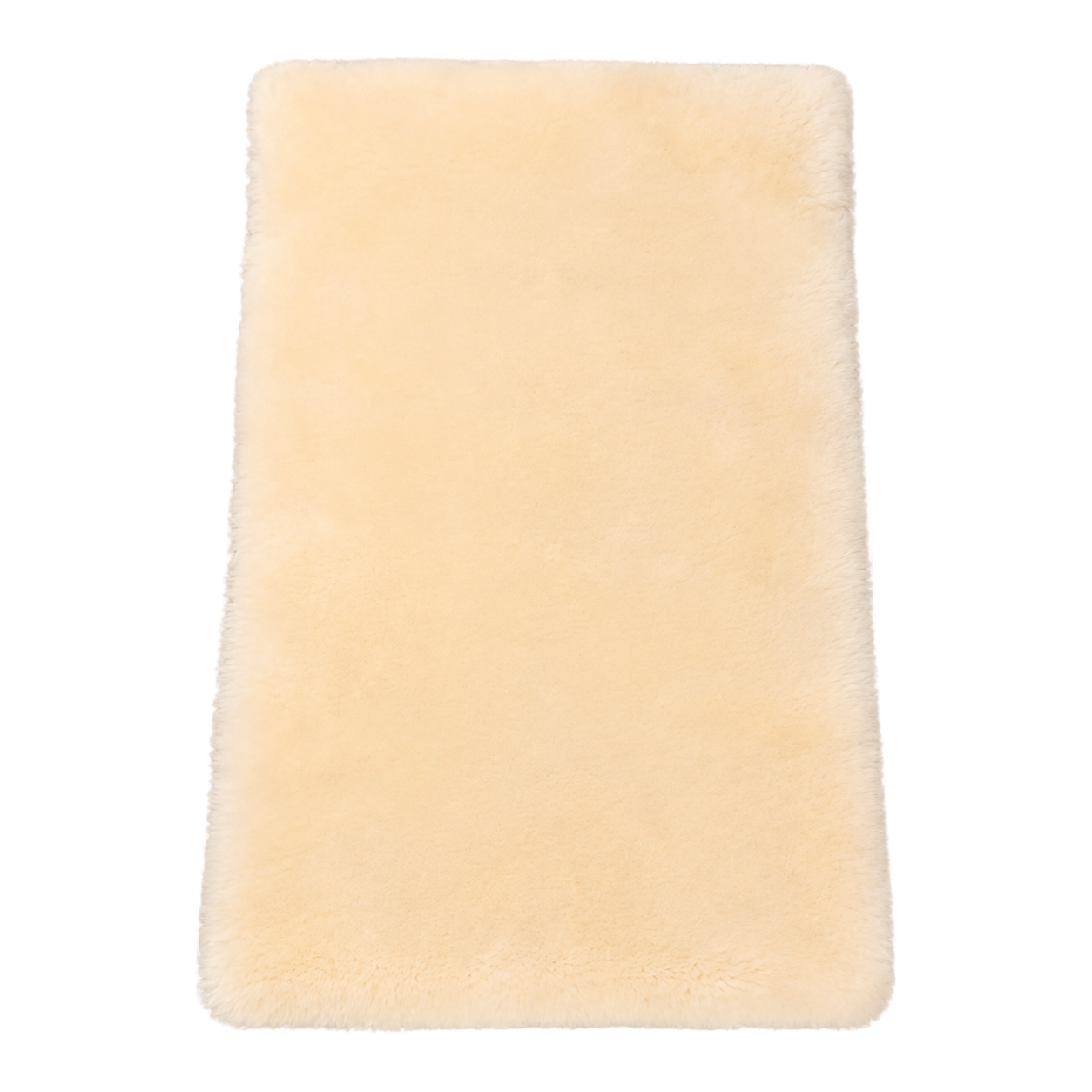 Capricornus Living Off-White genuine short-pile sheepskin runner rug on a transparent background
