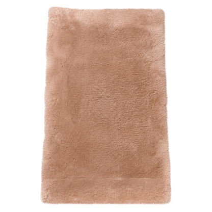 Capricornus Living Dusty Rose genuine short-pile sheepskin runner rug on a transparent background