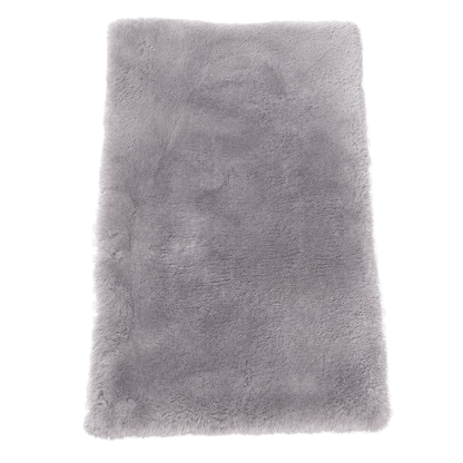Capricornus Living Gray genuine short-pile sheepskin runner rug on a transparent background