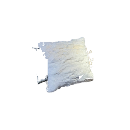 Capricornus Living Cream White (Rex Rabbit Fur) genuine rabbit fur throw pillow on a transparent background