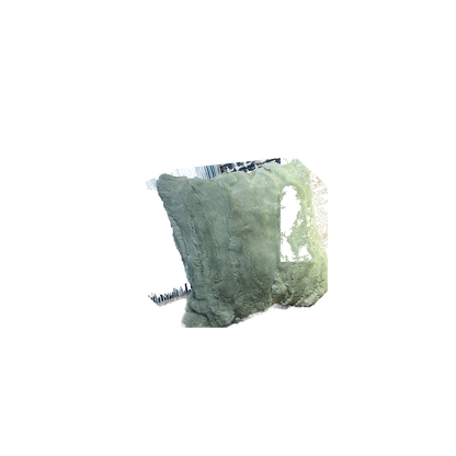 Capricornus Living Avocado Green (Rex Rabbit Fur) genuine rabbit fur throw pillow on a transparent background