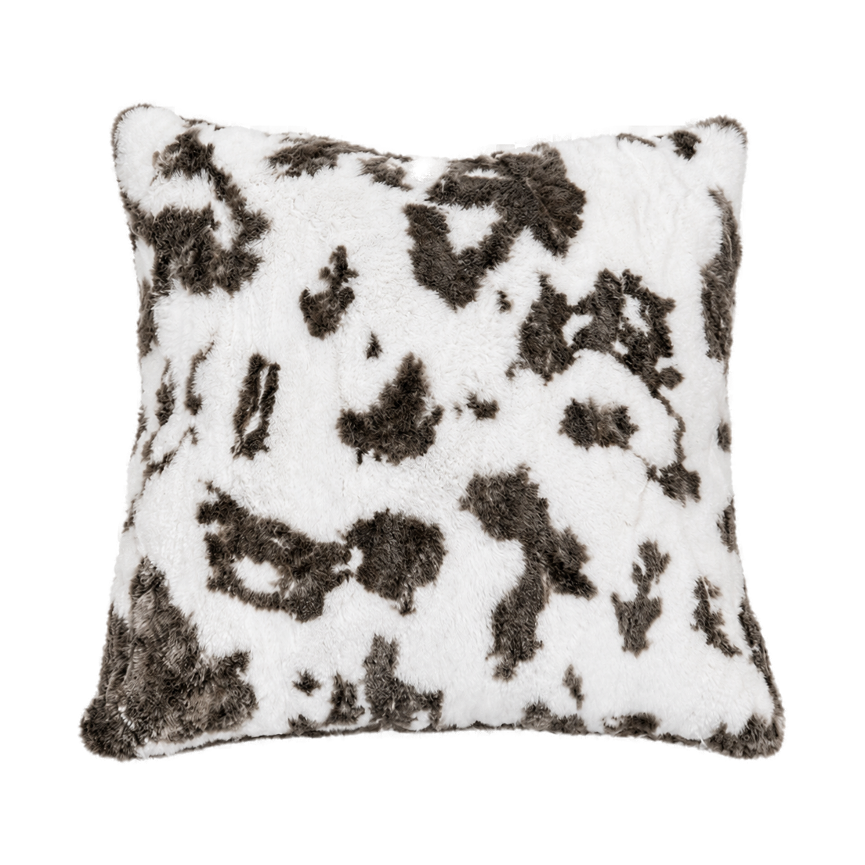 Capricornus Living White Coffee Abstract (Rex Rabbit Fur) genuine rabbit fur throw pillow on a transparent background