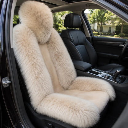 Champagne genuine Australian sheepskin car seat cover, single seat