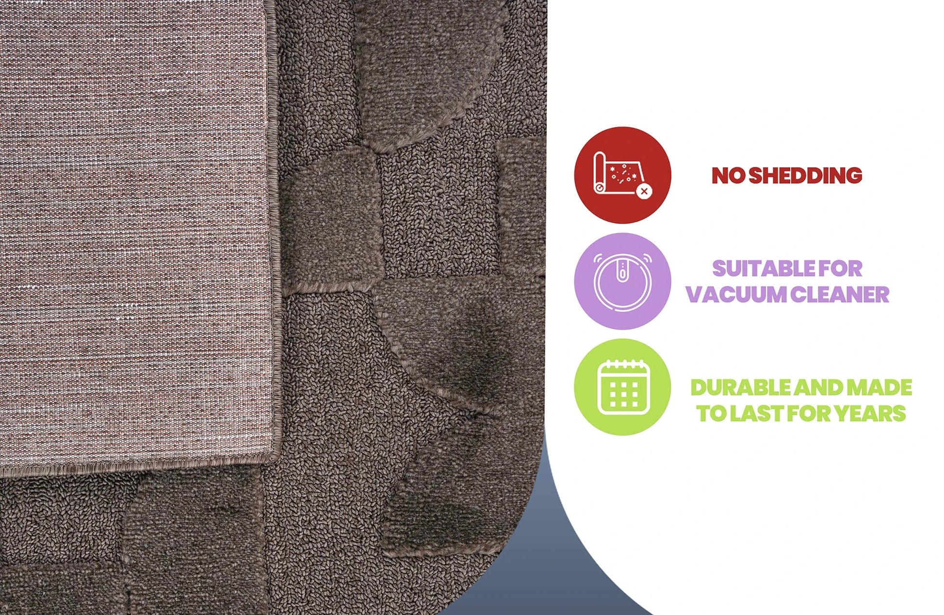 Step Brown High-Low Area Rug