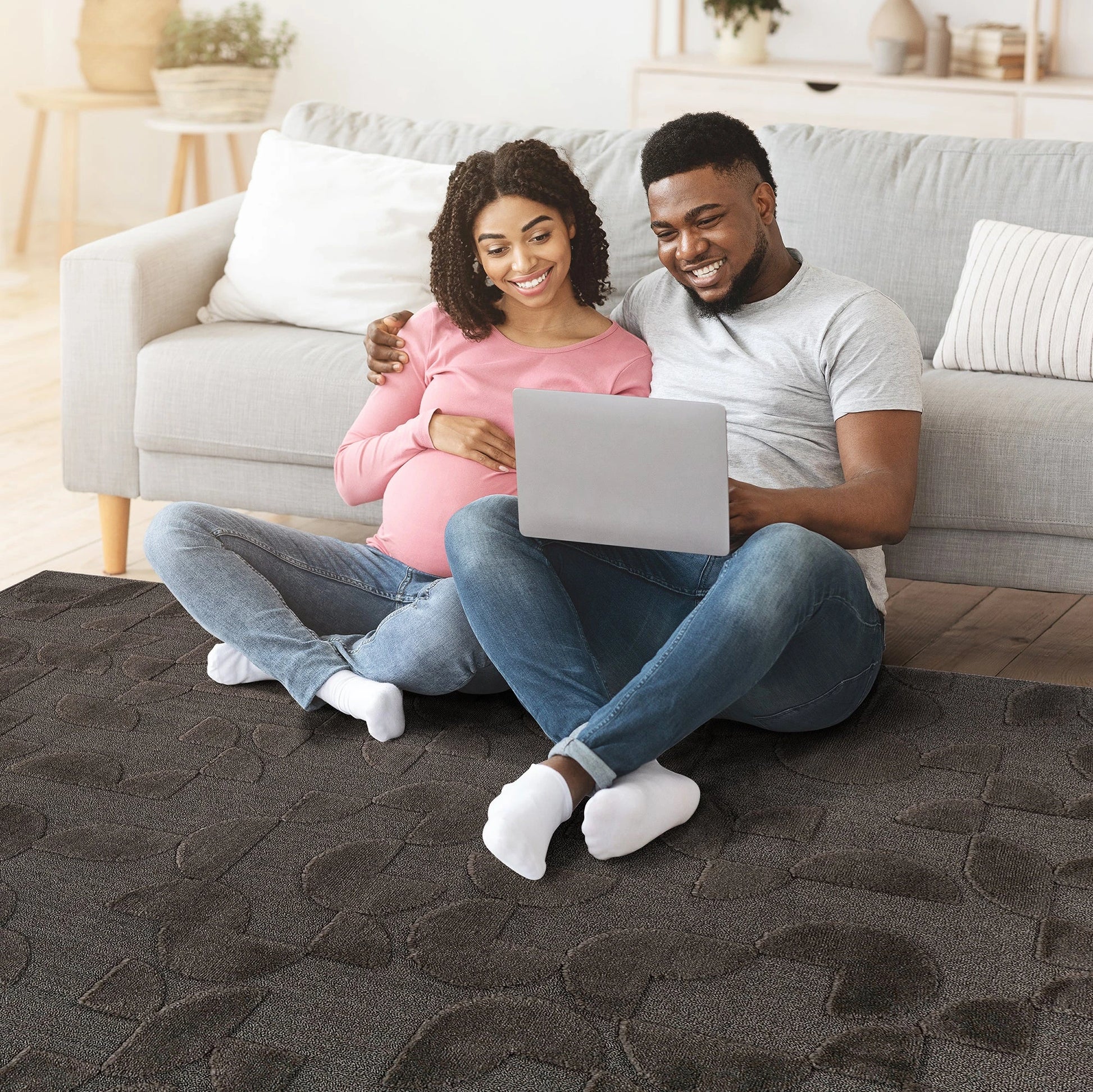 Step Brown High-Low Area Rug